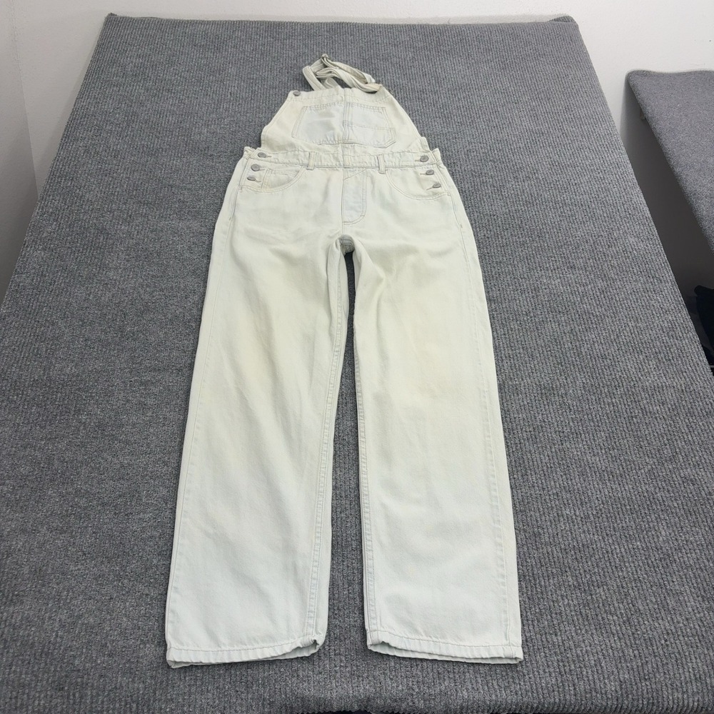We The Free Overalls Womens S Light Blue Cotton Denim Wide Leg Boho Style